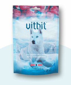 Vitbit collageen crackers met aardbei
